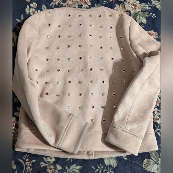 Zara Suede Effect Studed Jacket - Picture 8 of 9